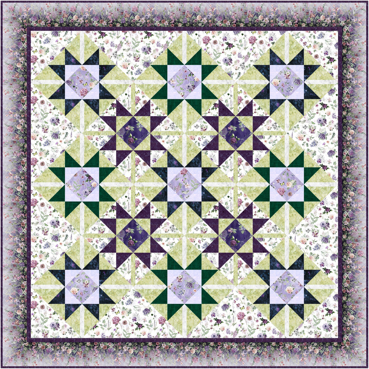 Botanical Stars Downloadable Pattern by Needle In A Hayes Stack