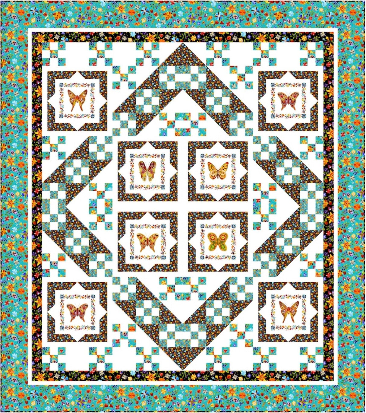 Butterfly Mosaic  Downloadable Pattern by Pine Tree Country Quilts
