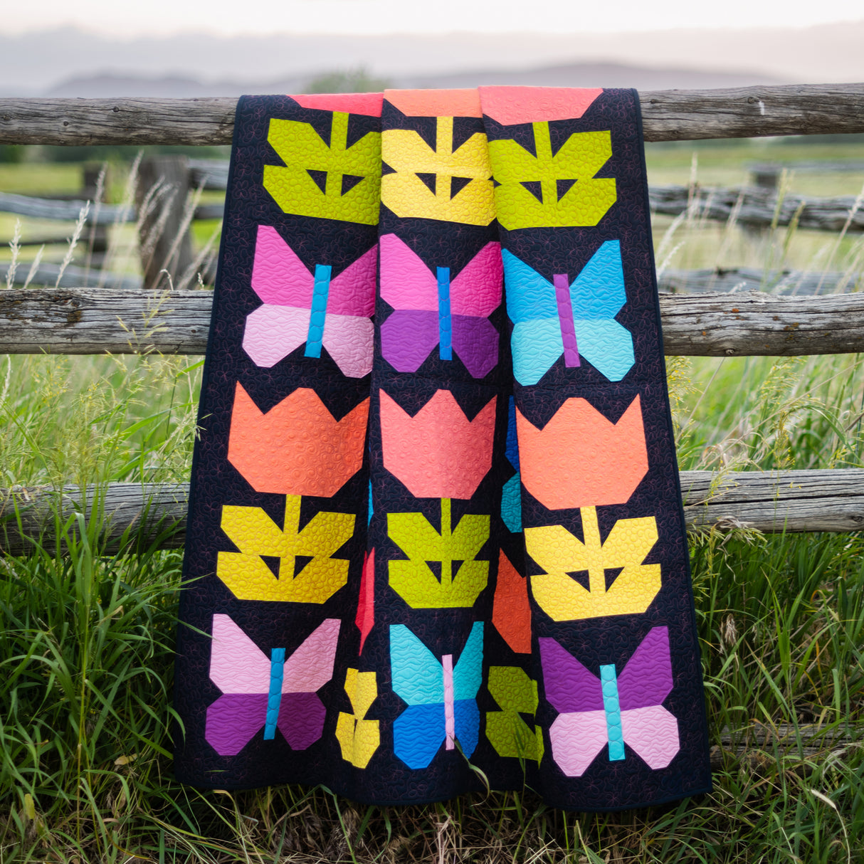 Butterfly Blossoms Downloadable Pattern by Christa Quilts