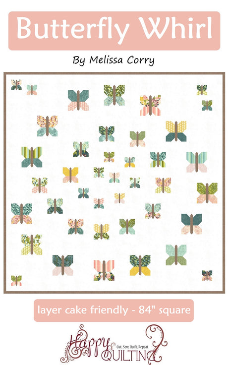Butterfly Whirl Downloadable Pattern by Happy Quilting Melissa Corry