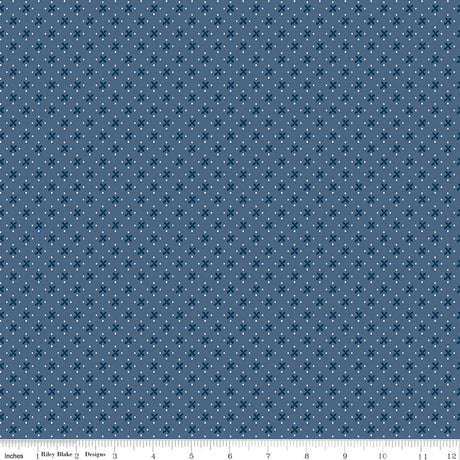 Denim & Daisy Kisses Denim Quilt Fabric