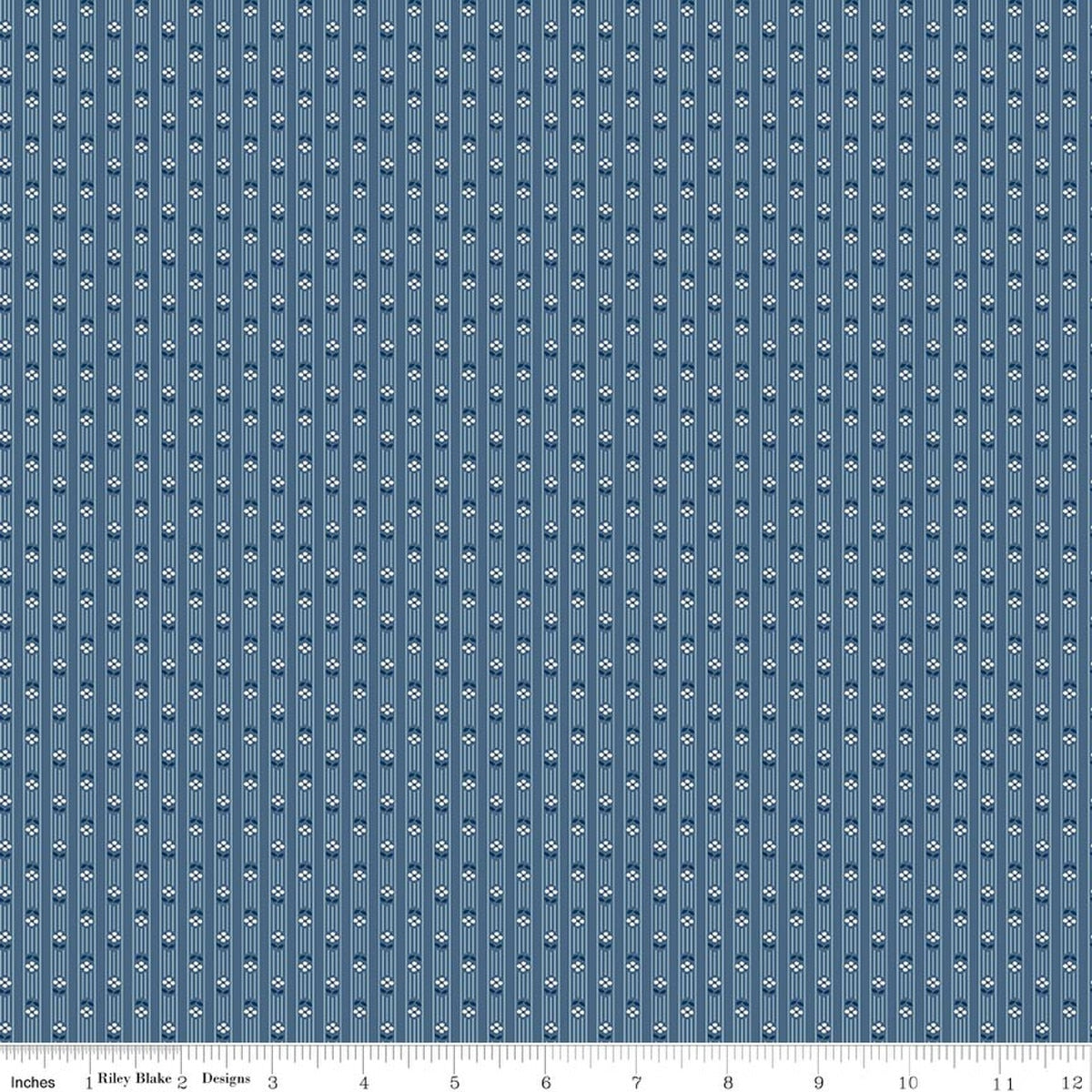 Denim & Daisy Stripes Denim Quilt Fabric