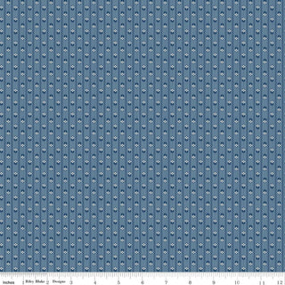 Denim & Daisy Stripes Denim Quilt Fabric