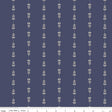 Hedgerow Haven Floral Stripe Blue Quilt Fabric - Riley Blake Designs - Amber Elliot