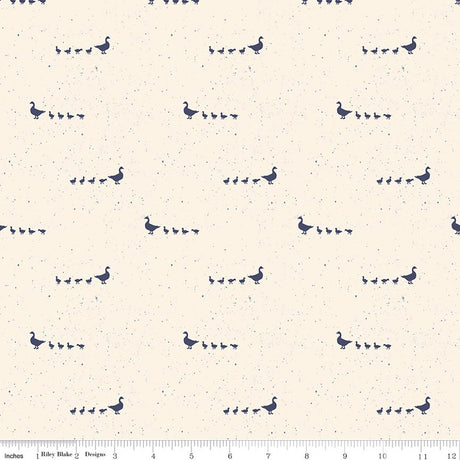 Hedgerow Haven Geese Cream Quilt Fabric by Amber Elliot
