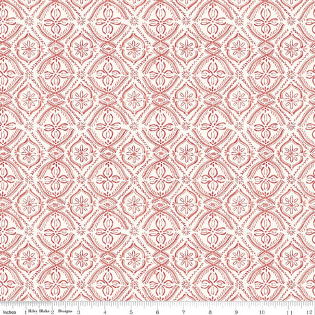 Blissful Moments Medallions Rouge Quilt Fabric