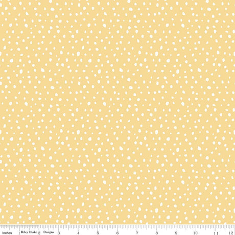 Blissful Moments Dots Yellow Quilt Fabric