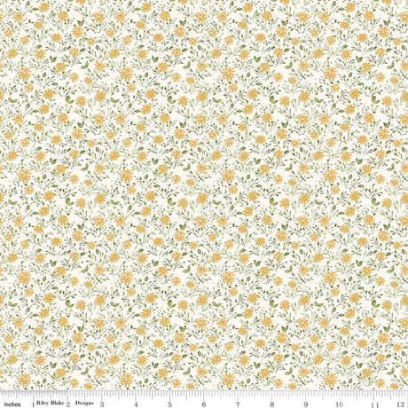 Blissful Moments Daisies Honey Quilt Fabric