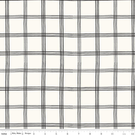 Moonlit Trellis Grid Cloud Quilt Fabric by My Minds Eye