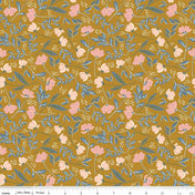 Petals & Hazel Main Butterscotch Quilt Fabric by Simple Simon