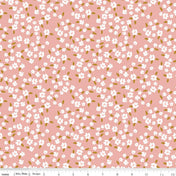 Petals & Hazel Blossoms Coral Quilt Fabric - Riley Blake Designs - Simple Simon