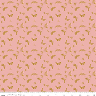Petals & Hazel Flutter Coral Quilt Fabric