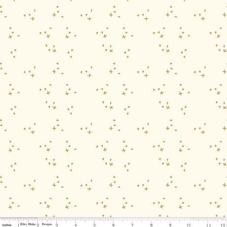 Petals & Hazel Scatter Cream Quilt Fabric by Simple Simon