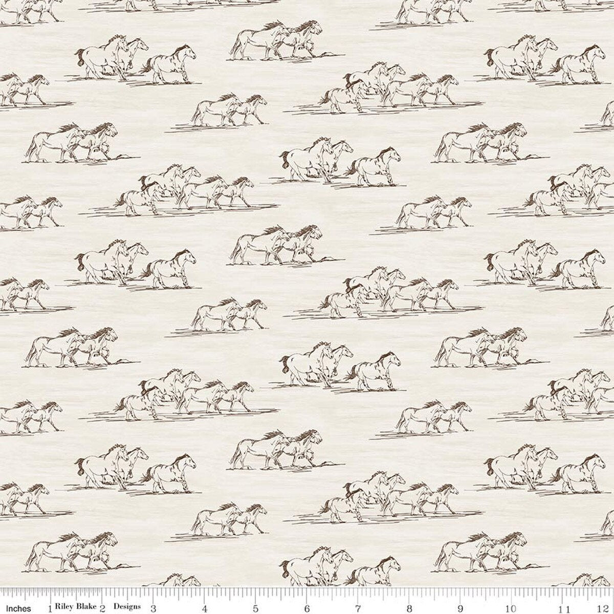 The Homestead Horse Toile Cream Quilt Fabric by The Homestead — Tara Reed