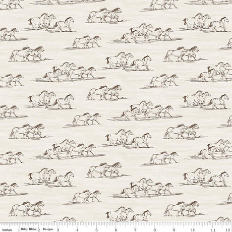 The Homestead Horse Toile Cream Quilt Fabric by The Homestead — Tara Reed