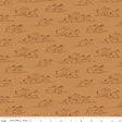 The Homestead Horse Toile Ochre Quilt Fabric - Riley Blake Designs - Tara Reed