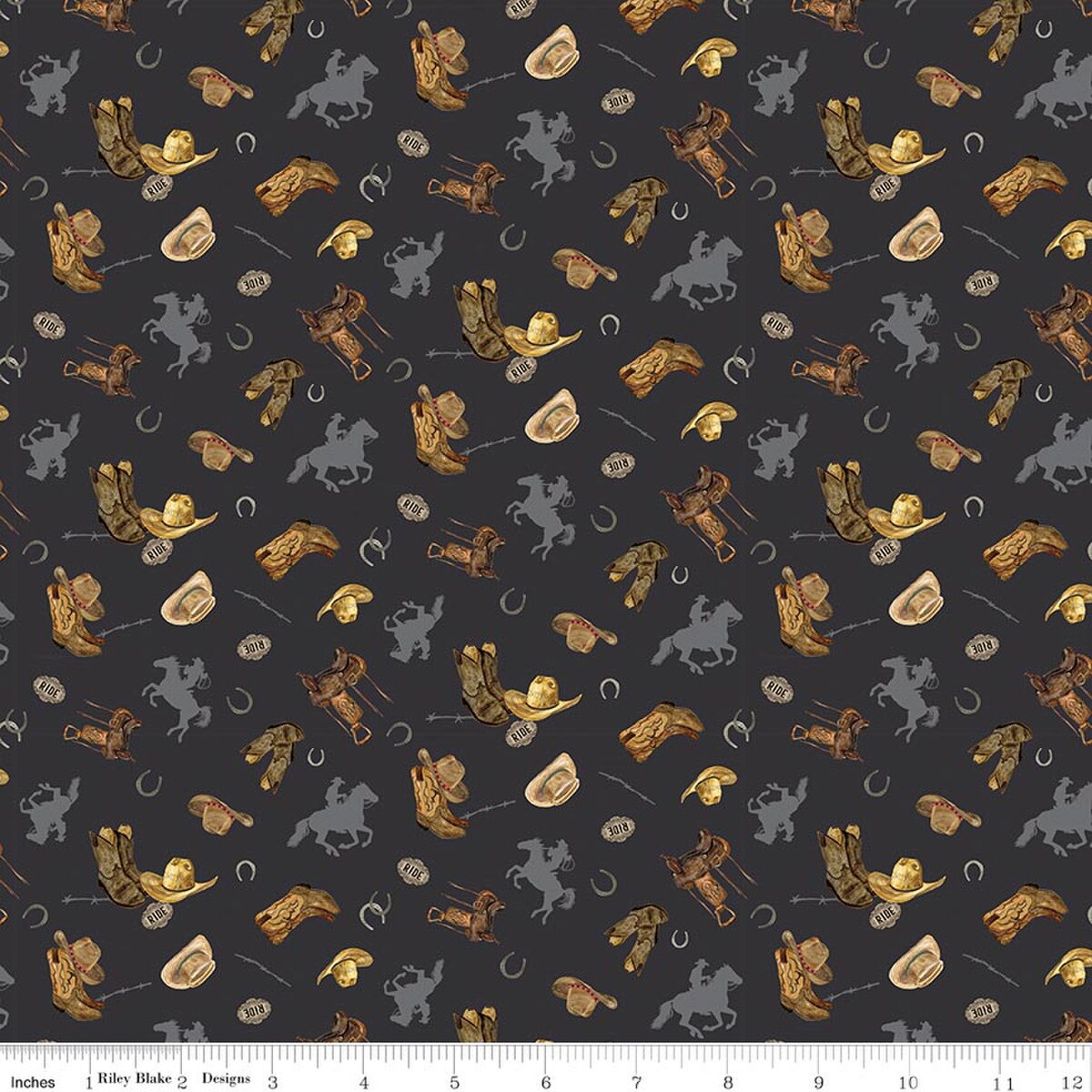 The Homestead Icon Toss Charcoal Quilt Fabric by The Homestead — Tara Reed