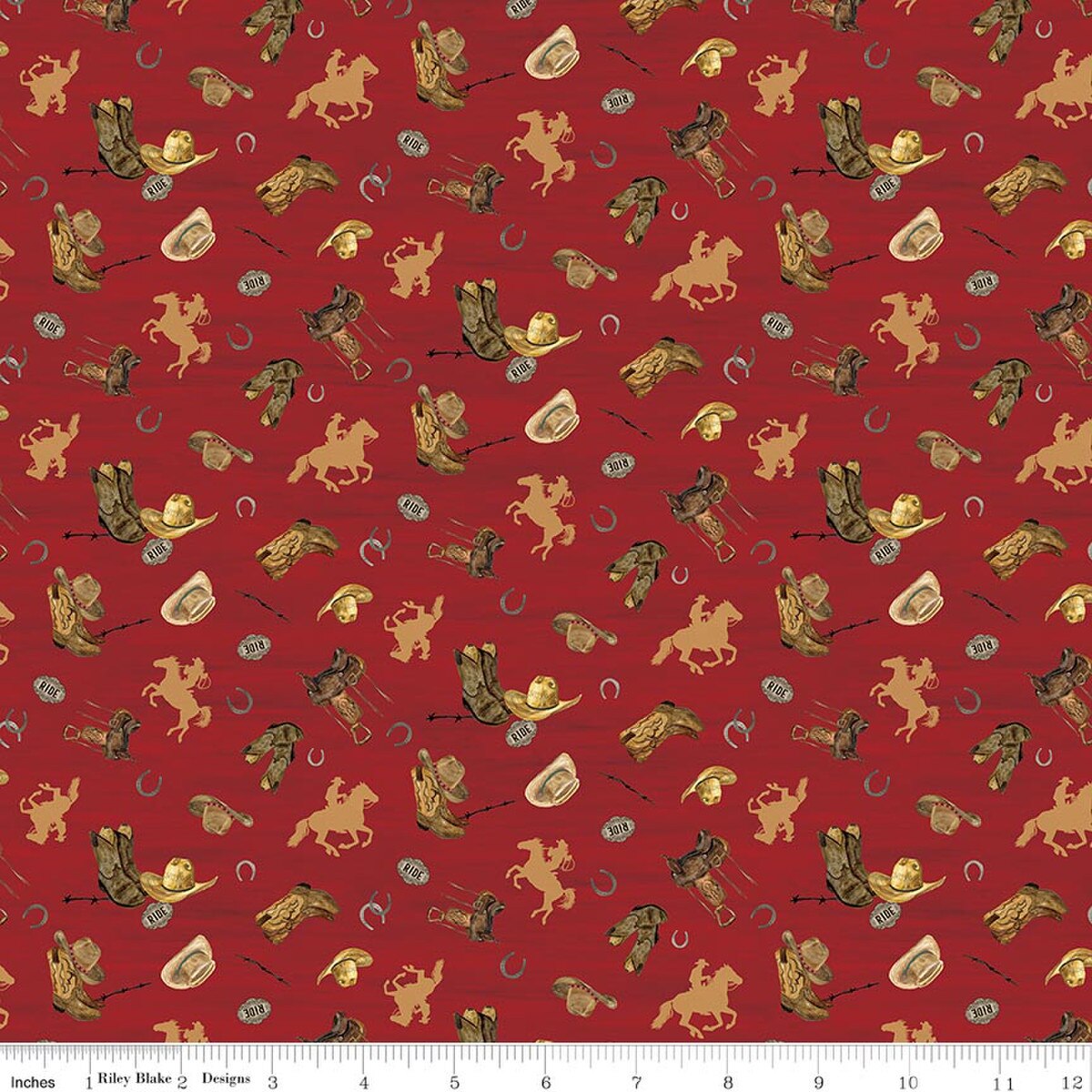 The Homestead Icon Toss Red Quilt Fabric by The Homestead — Tara Reed