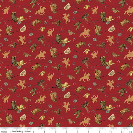 The Homestead Icon Toss Red Quilt Fabric by The Homestead — Tara Reed