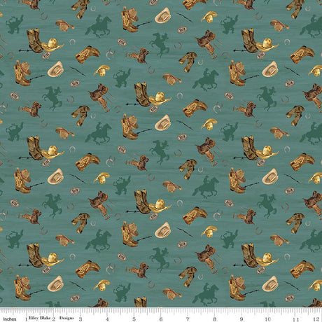 The Homestead Icon Toss Teal Quilt Fabric by The Homestead — Tara Reed