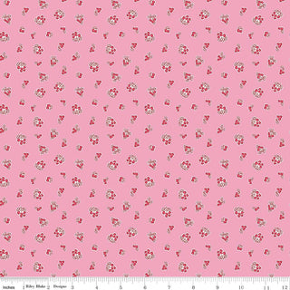 Traditional 30's Berries Pink Quilt Fabric