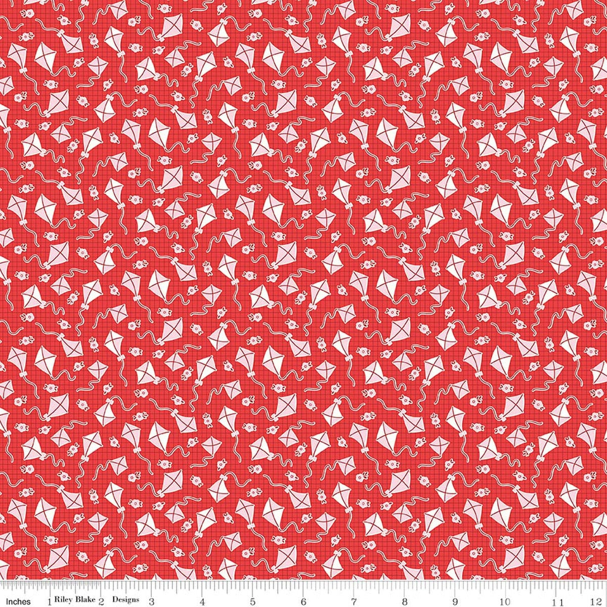 Traditional 30's Kites Red Quilt Fabric