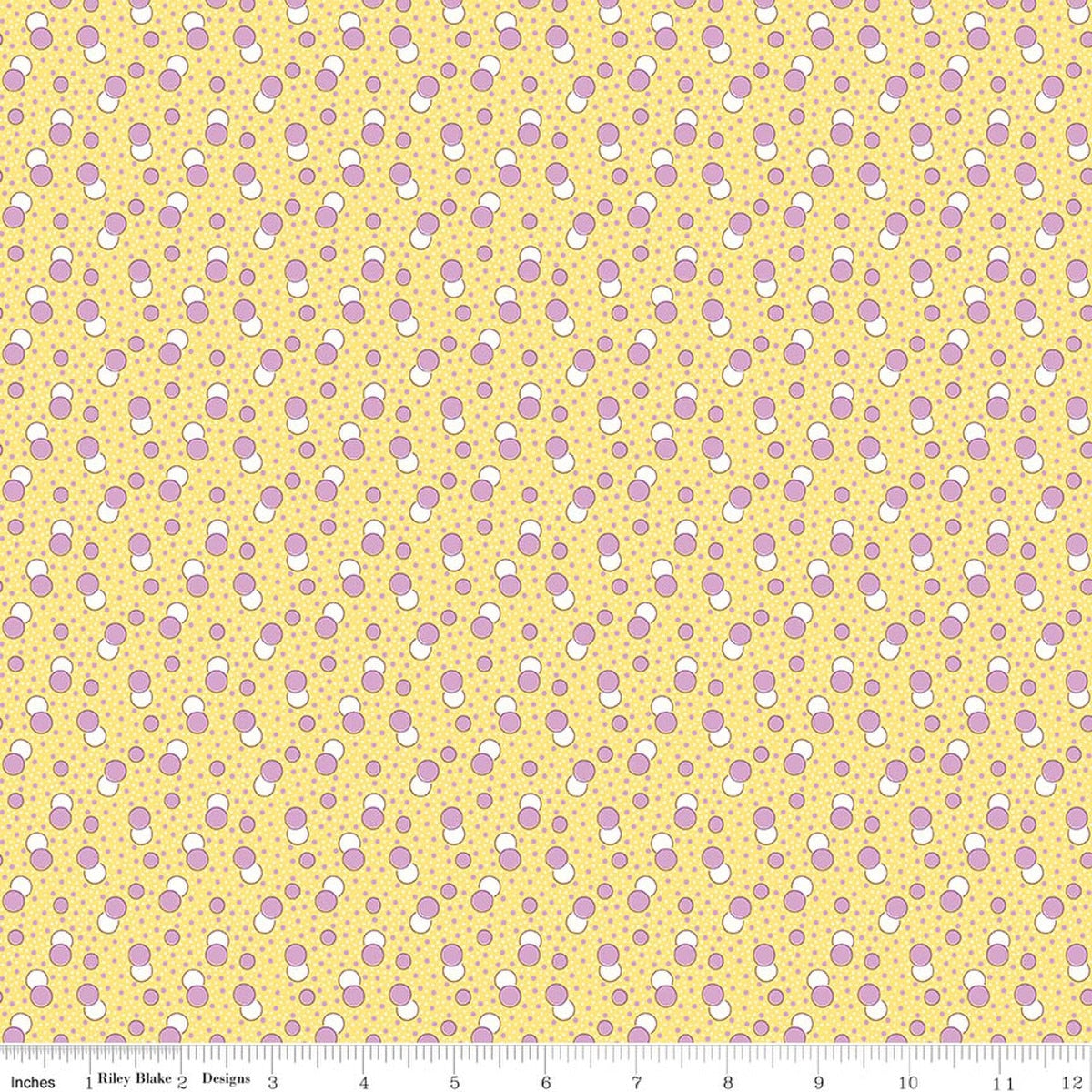 Traditional 30's Dots Yellow Quilt Fabric