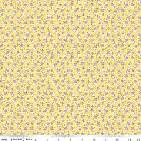 Traditional 30's Dots Yellow Quilt Fabric