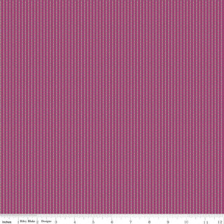 Where the Wild Flowers Are Stripes Fuchsia Quilt Fabric