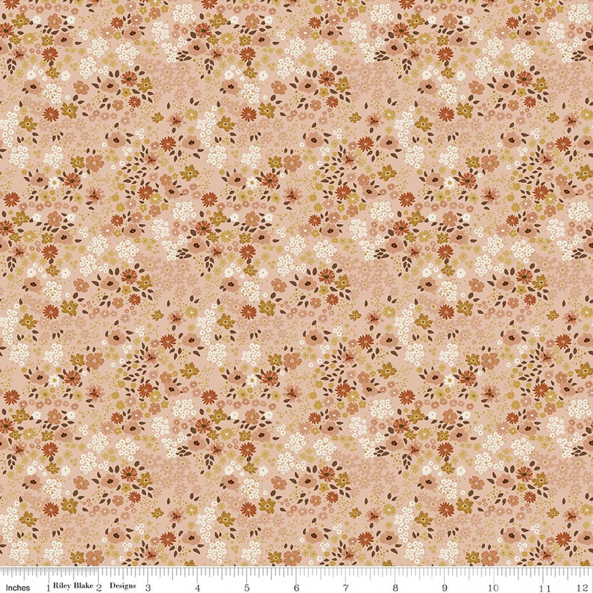 Worth Repeating Flower Garden Blush Quilt Fabric by Sandy Gervais by Sandy Gervais