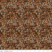 Worth Repeating Flower Garden Coffee Quilt Fabric by Sandy Gervais - Riley Blake Designs