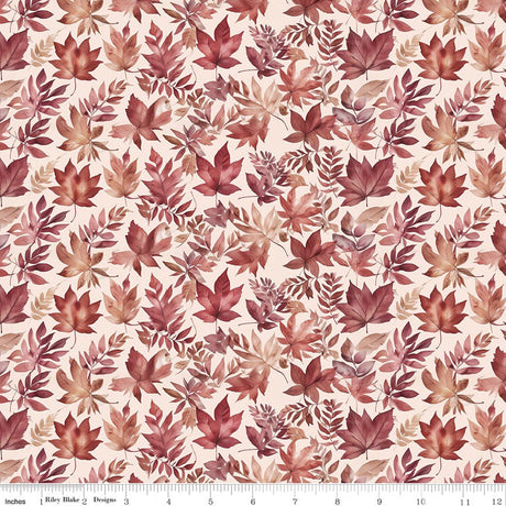 Harvest on the Prairie Leaves Latte Quilt Fabric by Modern Prairie