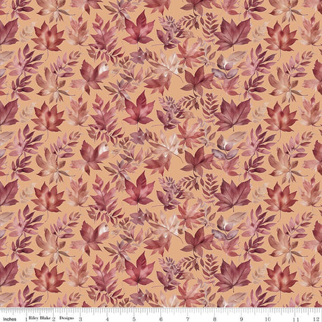 Harvest on the Prairie Leaves Marmalade Quilt Fabric by Modern Prairie