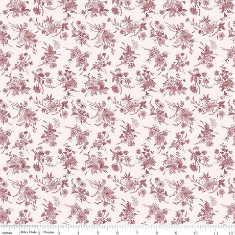 Harvest on the Prairie Wildflowers Wine Quilt Fabric by Modern Prairie