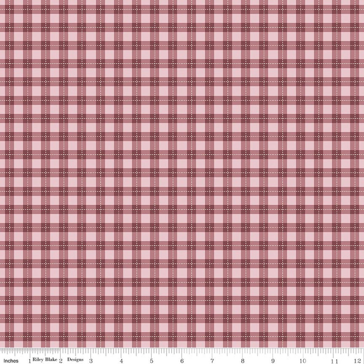 Harvest on the Prairie Plaid Wine Quilt Fabric by Modern Prairie