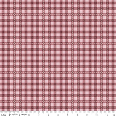 Harvest on the Prairie Plaid Wine Quilt Fabric by Modern Prairie