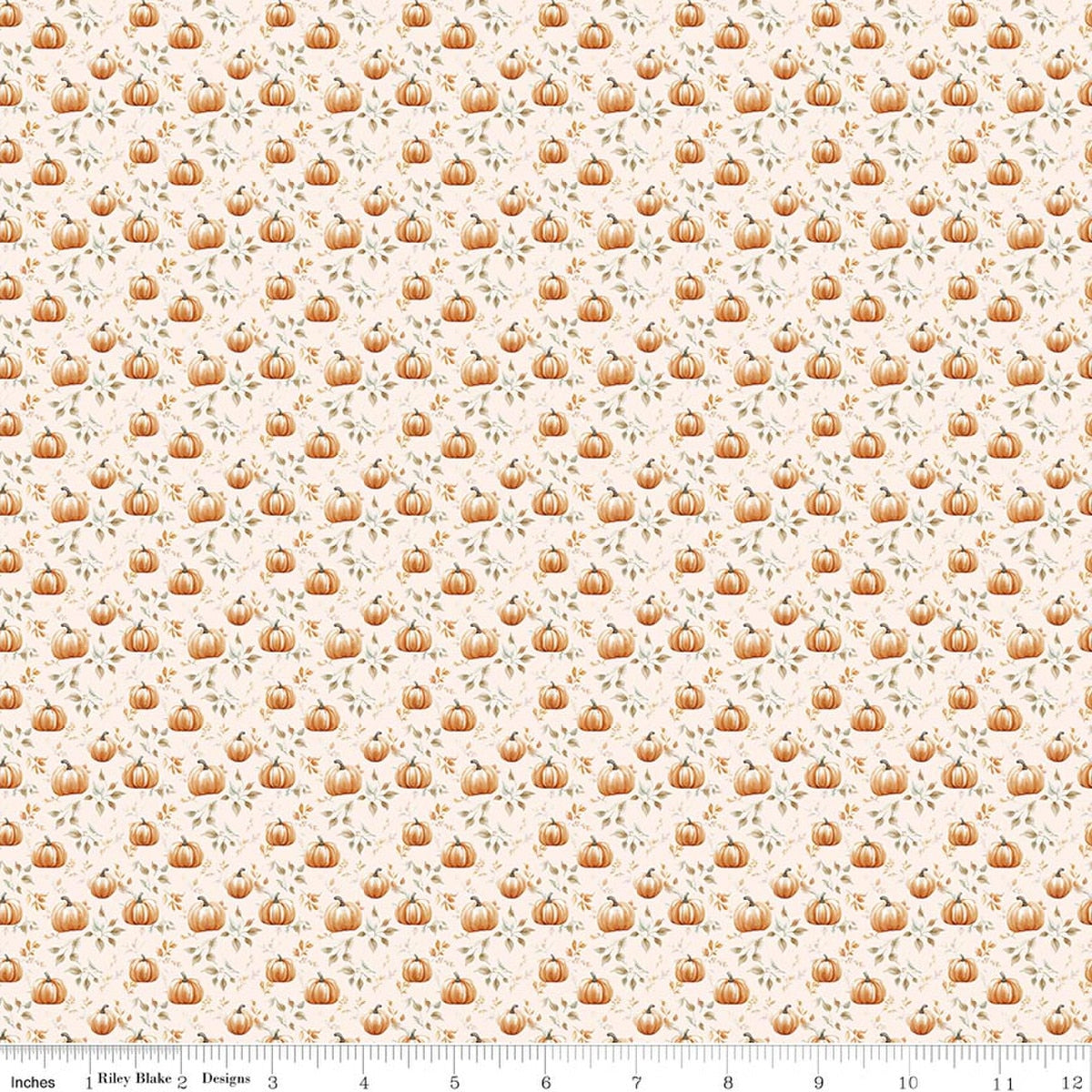 Harvest on the Prairie Pumpkin Cream Quilt Fabric by Modern Prairie