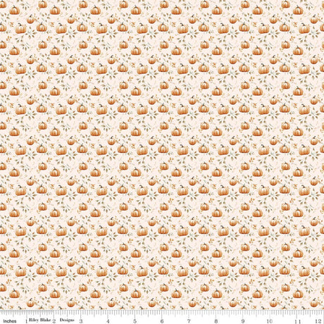 Harvest on the Prairie Pumpkin Cream Quilt Fabric by Modern Prairie