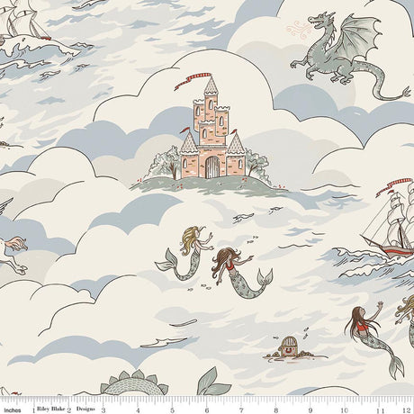 Story Land Main Blue Quilt Fabric by Sarah Jane