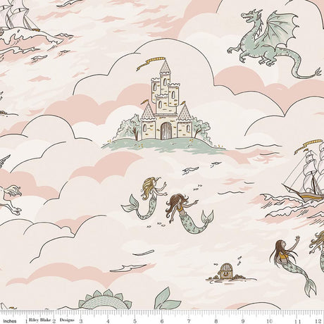 Story Land Main Pink Quilt Fabric by Sarah Jane