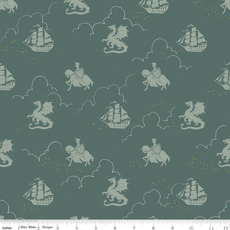 Story Land In the Knight Forest Quilt Fabric by Sarah Jane