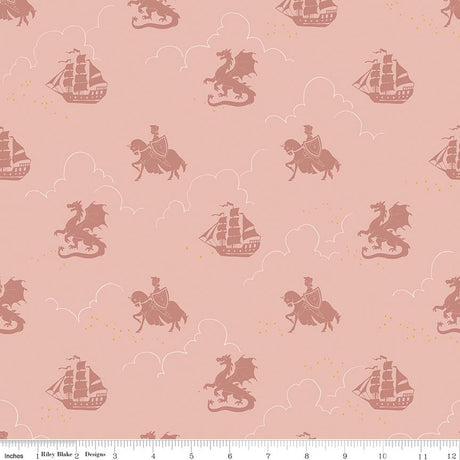 Story Land In the Knight Rose Quilt Fabric by Sarah Jane