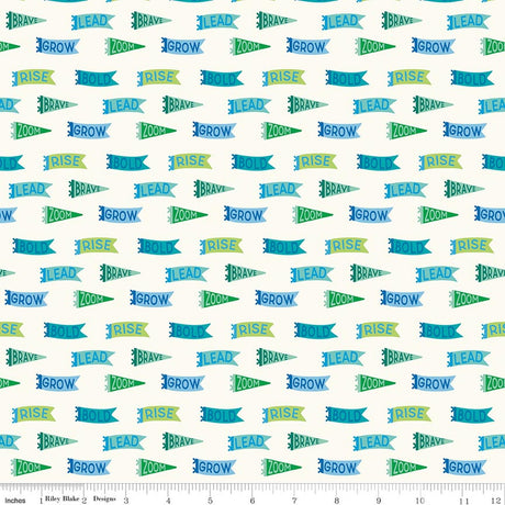 Brave Your Way Brave Banners Cloud Quilt Fabric by Cayla Naylor