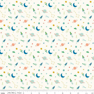 Brave Your Way To the Moon Cloud Quilt Fabric