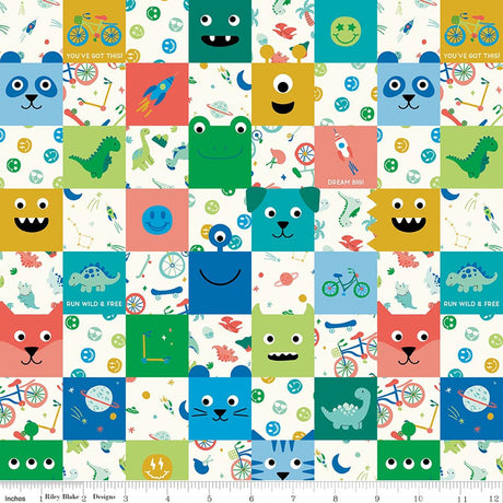 Brave Your Way Cheater Print Multi Quilt Fabric by Cayla Naylor