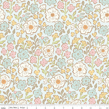 Little Posies Main Powder Quilt Fabric by Cayla Naylor