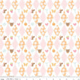 Little Posies Diamonds Orange Quilt Fabric by Cayla Naylor