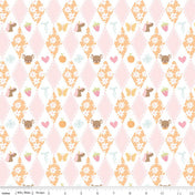 Little Posies Diamonds Orange Quilt Fabric - Riley Blake Designs - Cayla Naylor