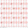 Little Posies Diamonds Pink Quilt Fabric by Cayla Naylor