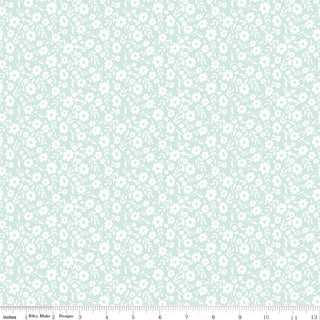 Little Posies Floral Aqua Quilt Fabric